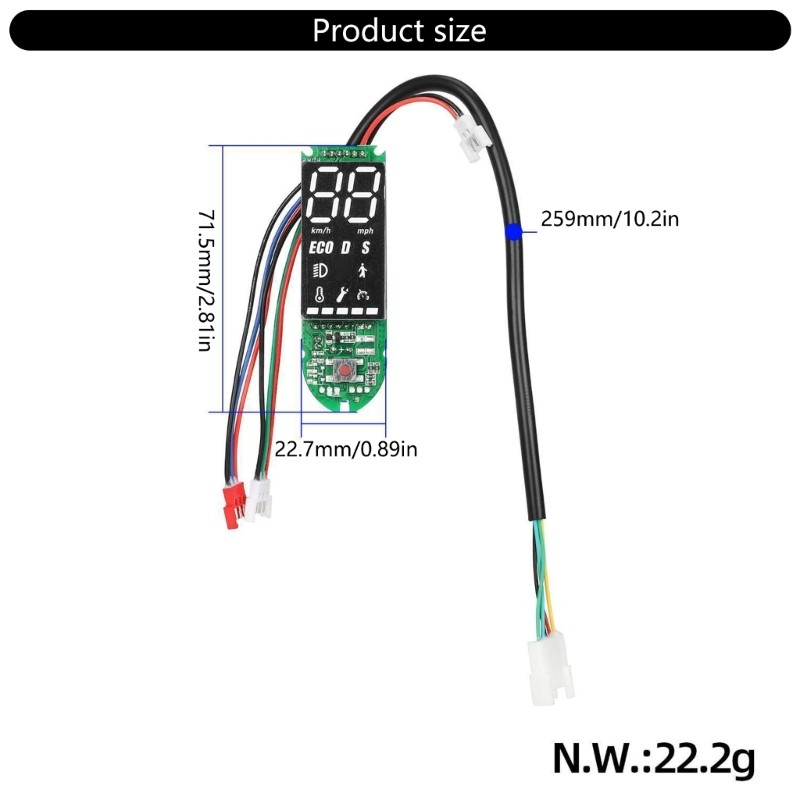 High Visibility LED Screen Electric Scooter Dashboard Enhanced Riding Experience