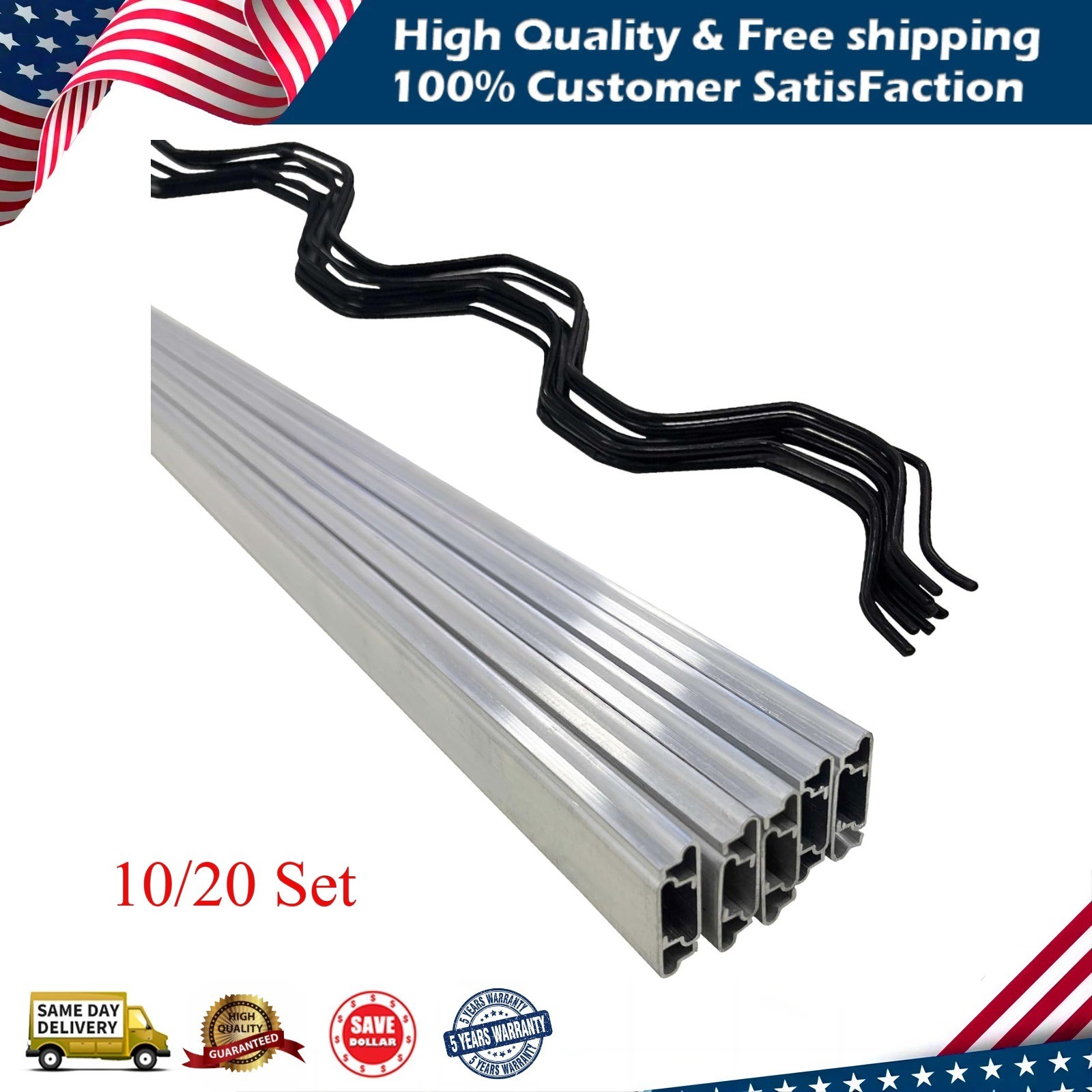 Greenhouse Spring Wires Lock Channel Alloy Spring Lock 1MM U-Channel 10/20Set