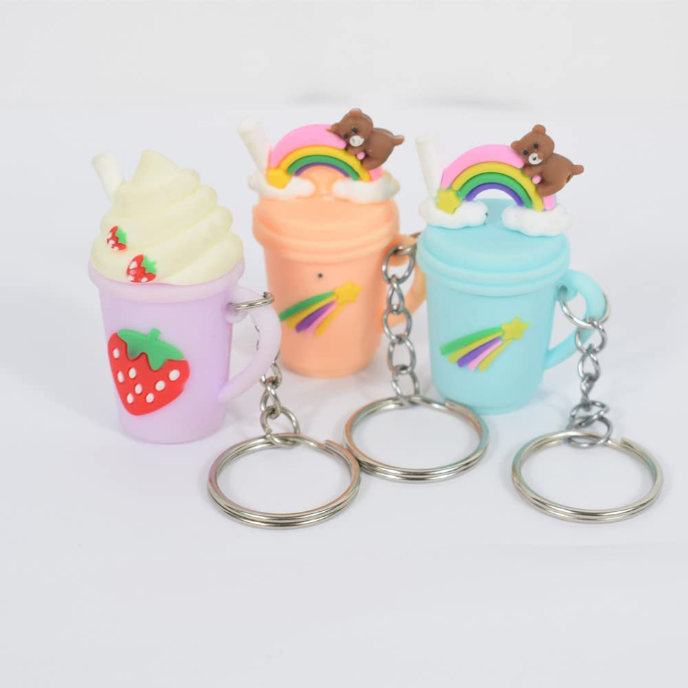 50PCS Bulk Keychains, 1 Inch Key Rings and Chain