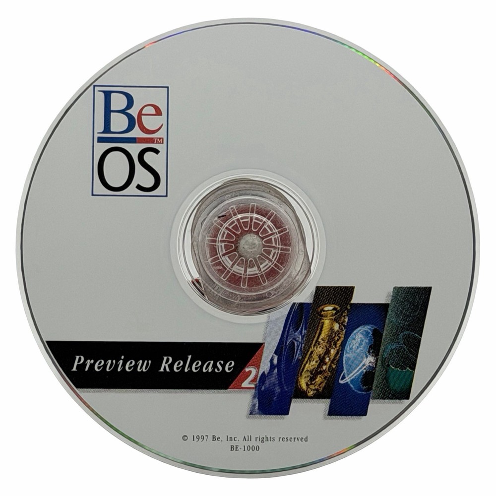 BeOS Preview Release 2 (Apple Mac, 1997) Vintage CD Software Mailer