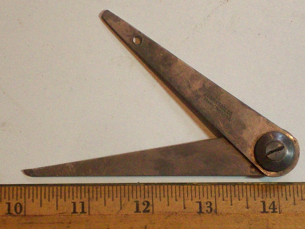TOOL HERMAPHRODITE CALIPER 6 inch UNION TOOL Co Orange Mass U.S.A. – pointer mis