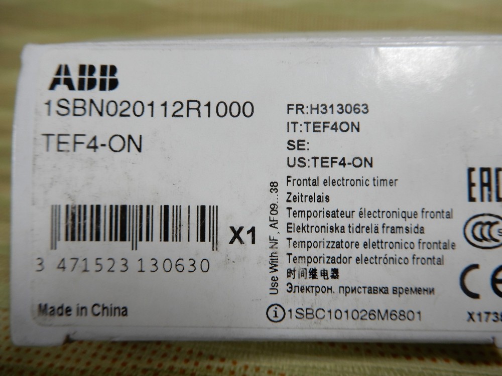 ABB TEF4-ON Frontal Electric Timer NOS BX
