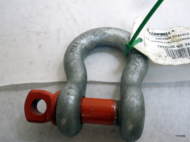 Campbell 3/4" Screw Pin Anchor Shackle - 5411295 - 7 Ton W.L.L.