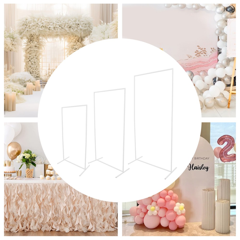 3Pcs Metal Backdrop Stand Wedding Stand Rectangular Frame For Party Decoration