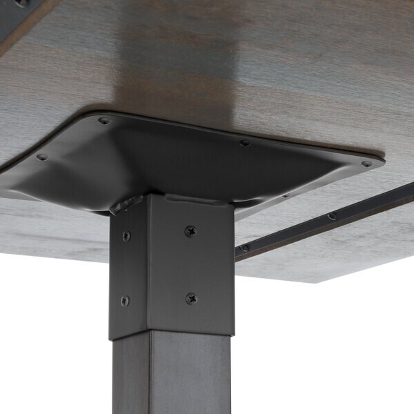 30" x 72" Rectangular Solid Wood Live Edge Restaurant Table Top in Gray Wood