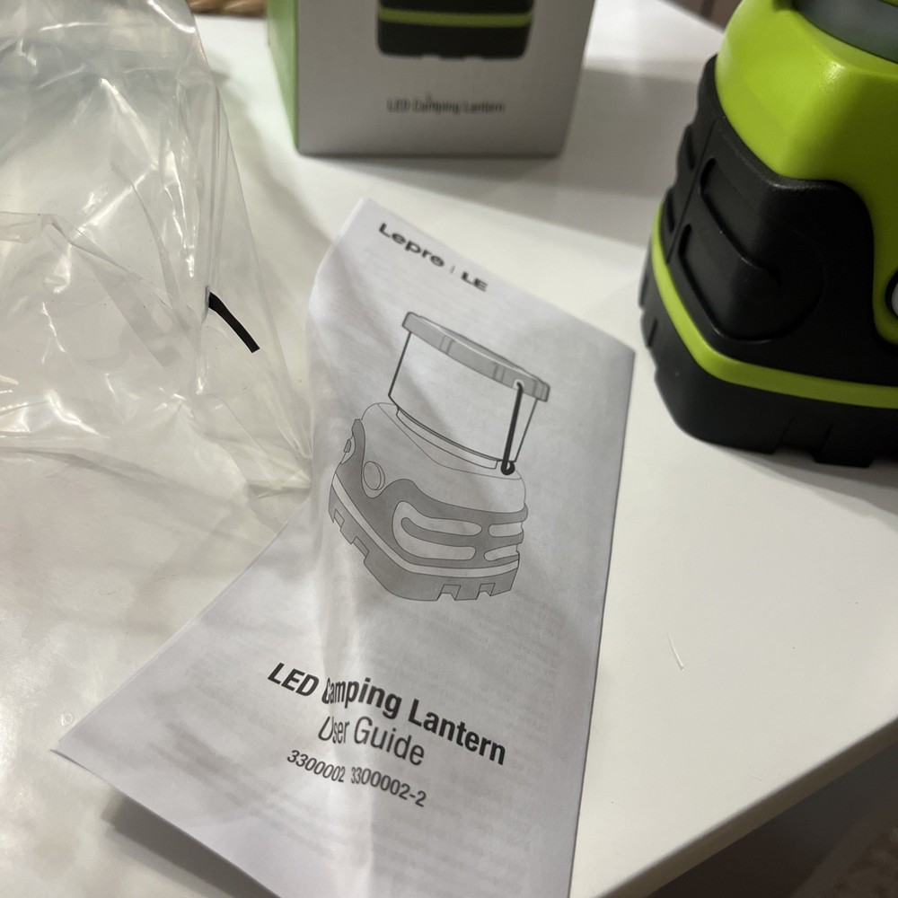 LE 3300002 Battery-Powered Camping Lantern