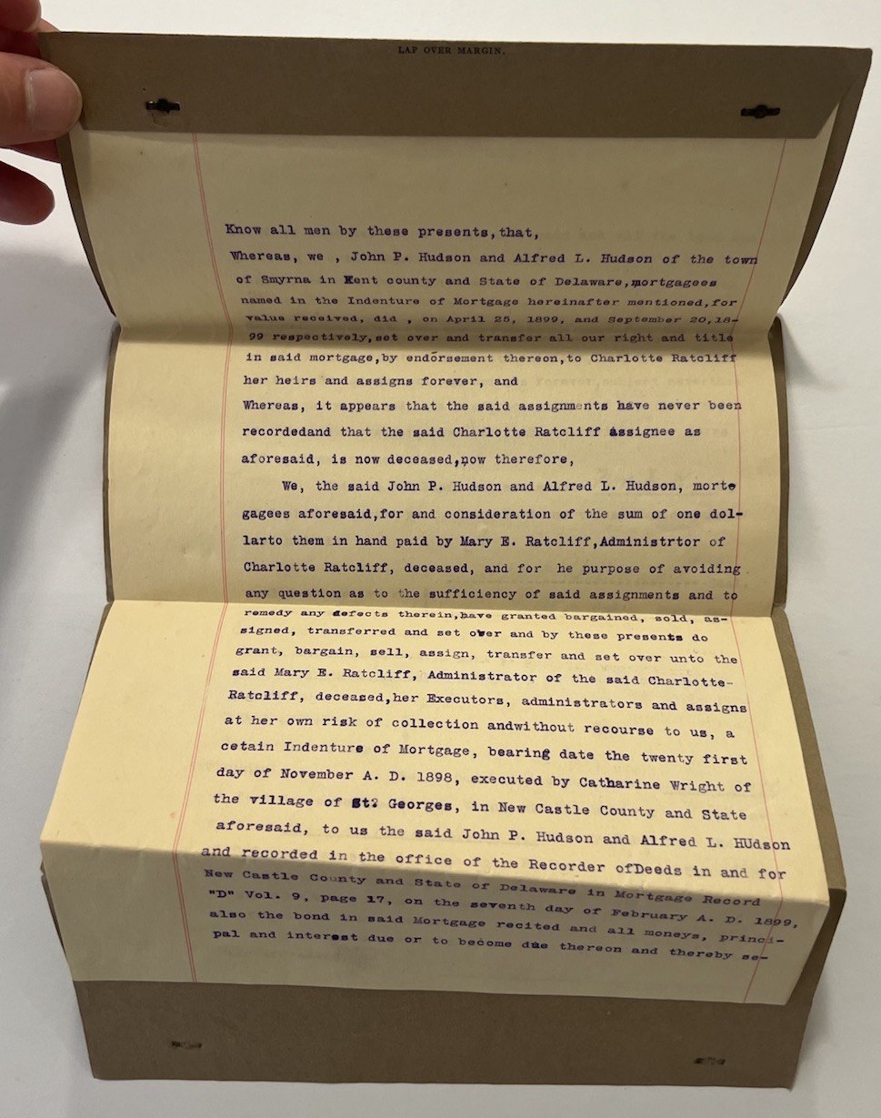 Antique 1865 Deed, 1899 Deed & Mortgage, and 1906 Mortgage Documents - Delaware
