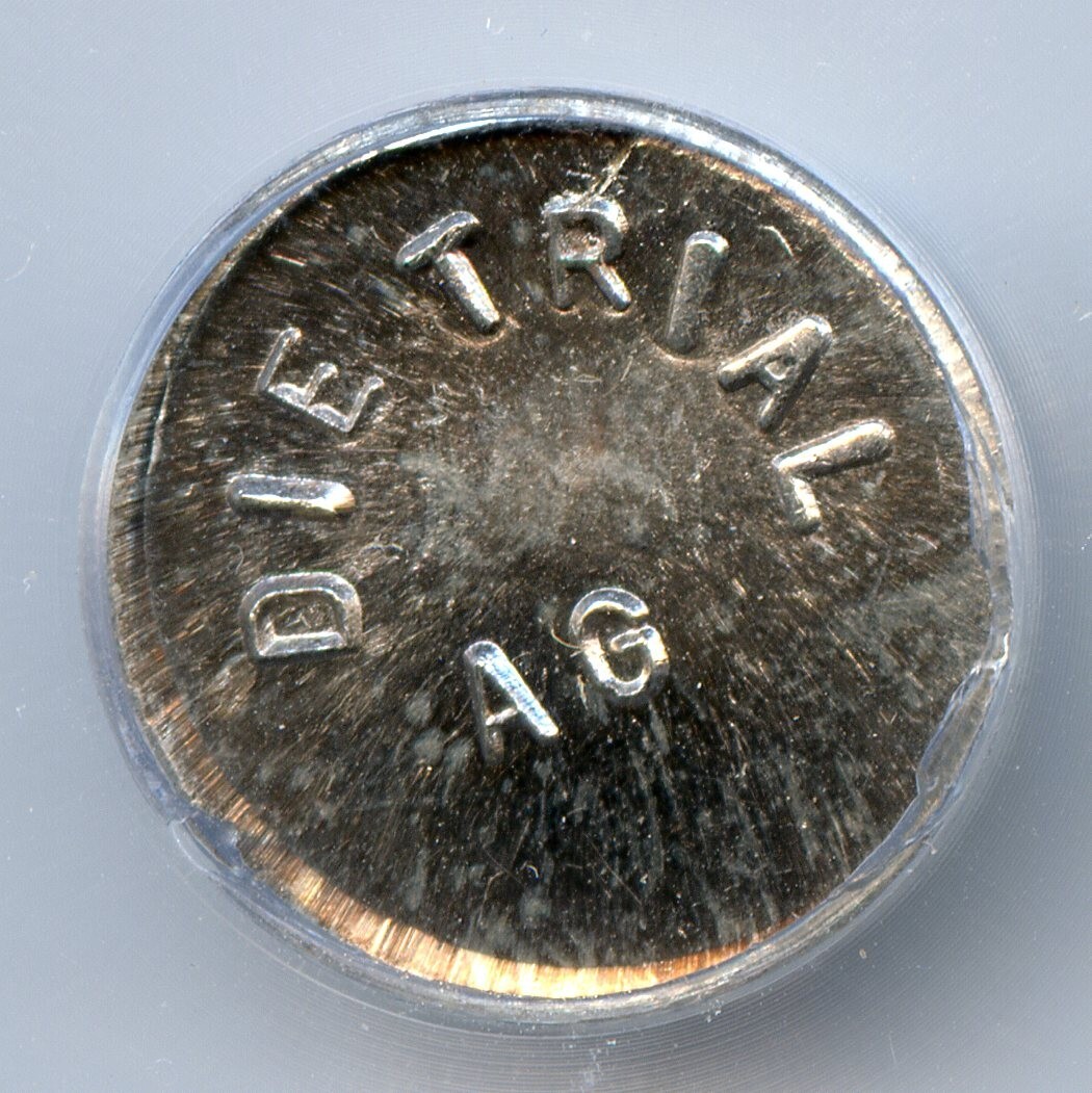 Alaska Silver Die Trial / Native Yukon Gold Rush / MS67 ICG POP 15 RARE