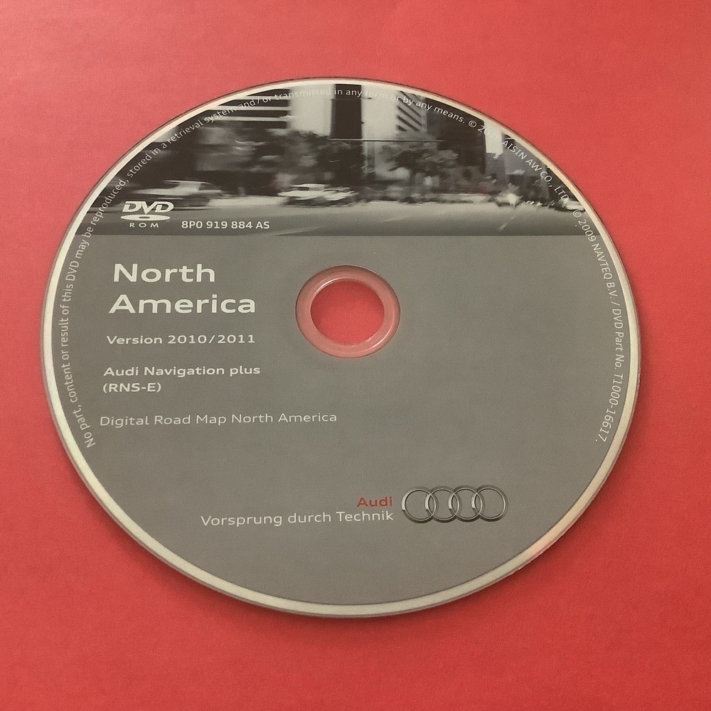 Audi Navigation Plus (RNS-E) DVD NORTH AMERICA  8P0919884AS - Version 2010-2011