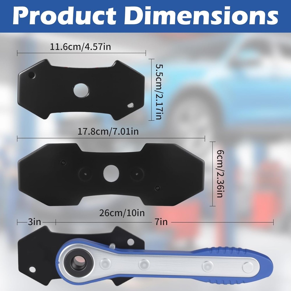 Brake Caliper Compression Tool, Piston Compressor Tool with 2PCS Blue