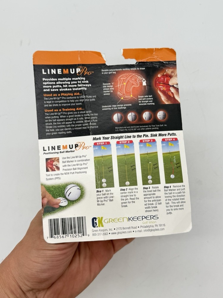 Line M Up Pro Putt Position Ball Marker Golf Ball Alignment Identification Tool
