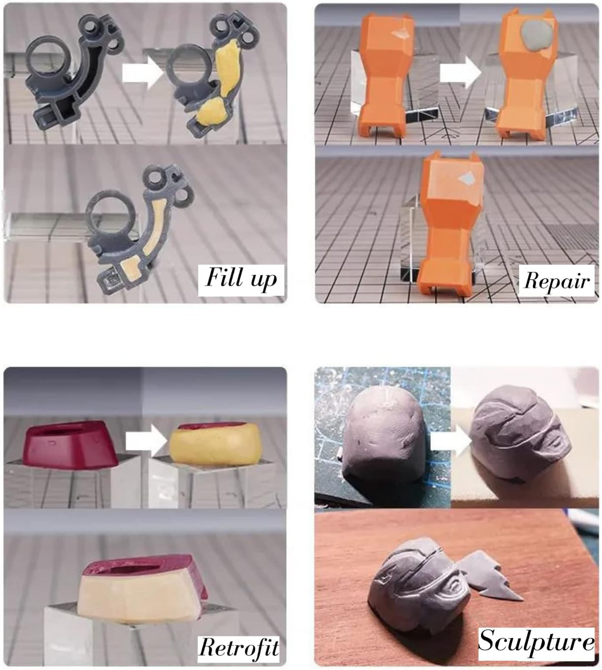 Epoxy Sculpt Clay 2 Part Modeling Clay 1lb AB Sculpting Repair Putty