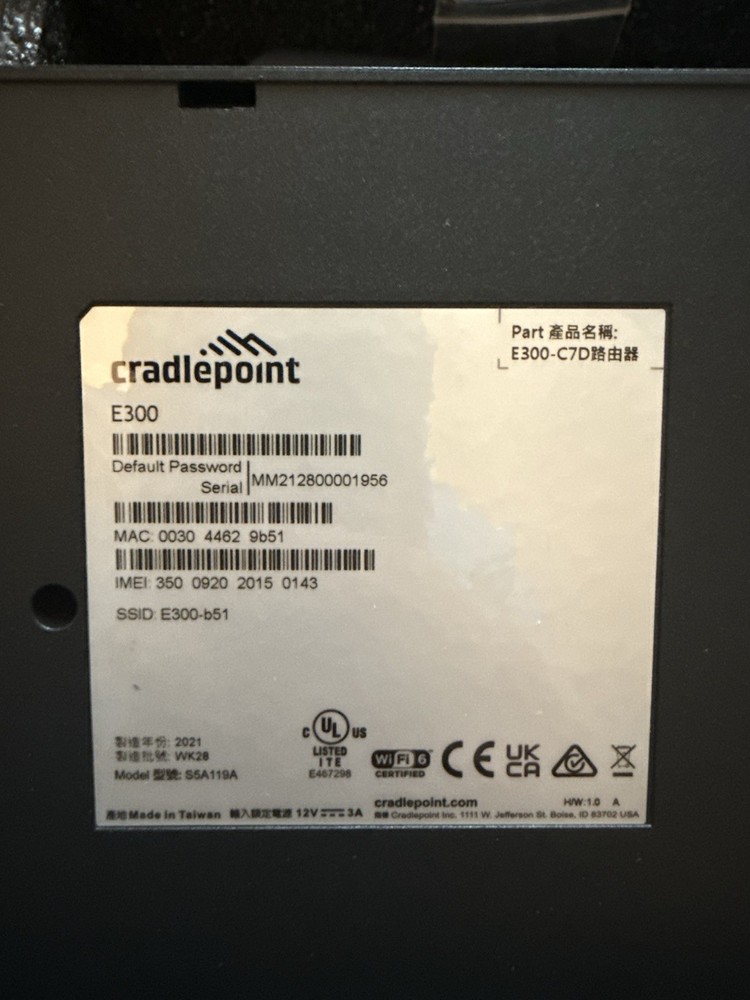 Cradlepoint E300 C7C Cellular Router 4G LTE Modem Router