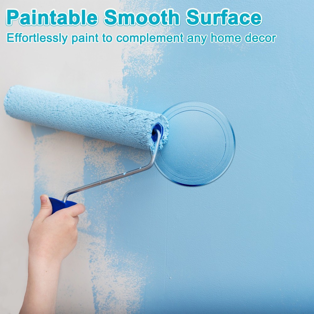 2-Pack Access Panel for Drywall, 6x6 Inch Round Plastic Removable [Silver Tone]