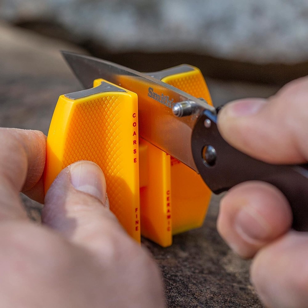 Ccks 2-Step Knife Sharpener Professional - Yellow - 2-Step Preset Coarse Pocket