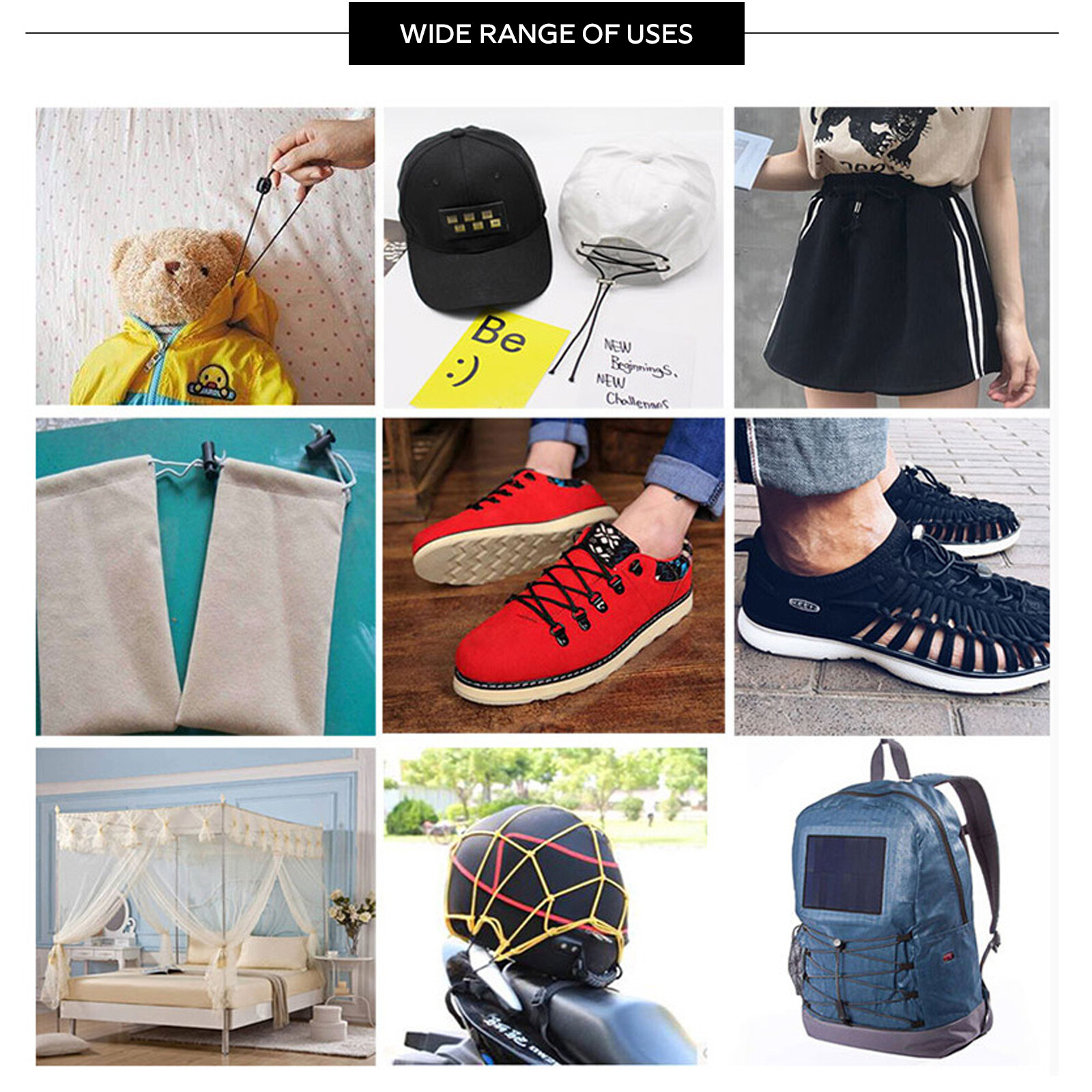 50ft-250ft Bungee Cord 1/8" Shock Cord Marine Grade Heavy Duty Tie Down Rope