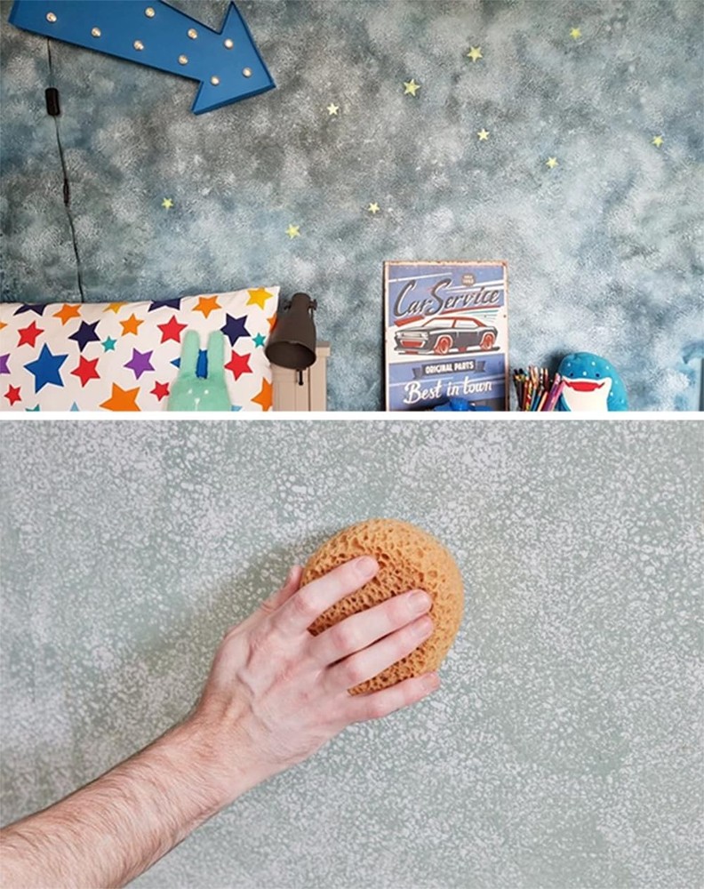 Knockdown Texture Sponge, Large 5.5x4.6x2.6 Drywall and Wall Patch Ceiling Te...