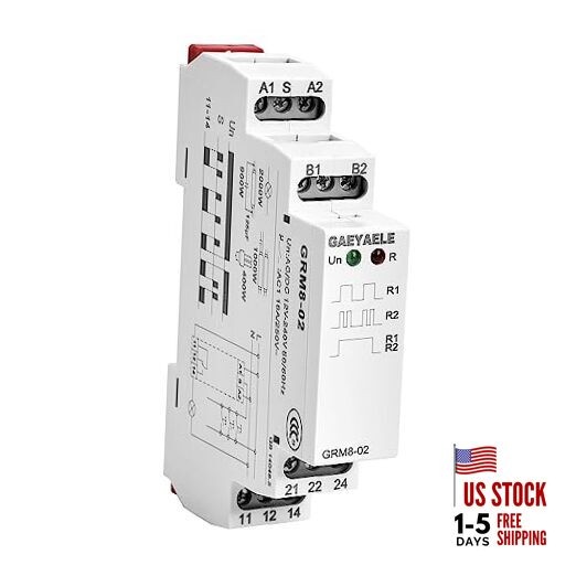 GRM8 Electronic Latching Relay Memory Relay Impulse Relay GRM8-02,AC/DC12V~240V