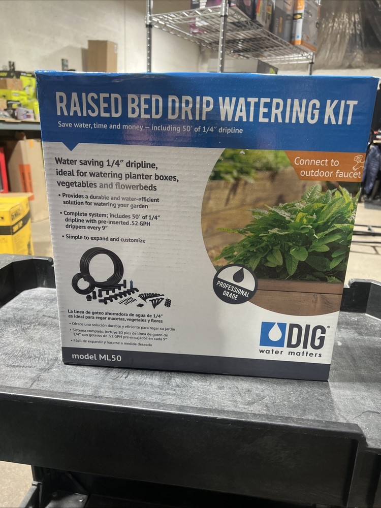 DIG ML50 Raised Bed Drip Watering Kit Complete One Box Irrigation Kit