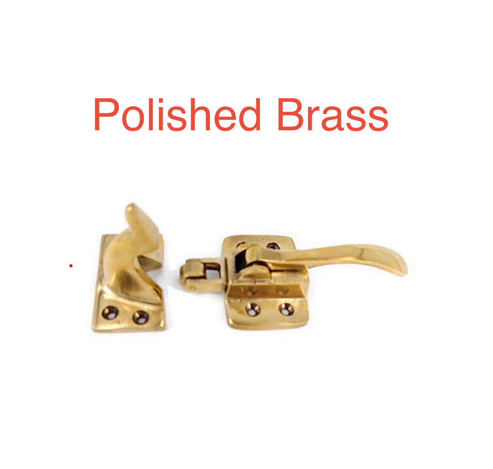 6 sets 1/2" offset Solid Brass Rare 5" Ice Box Catch Lever old style kitchen