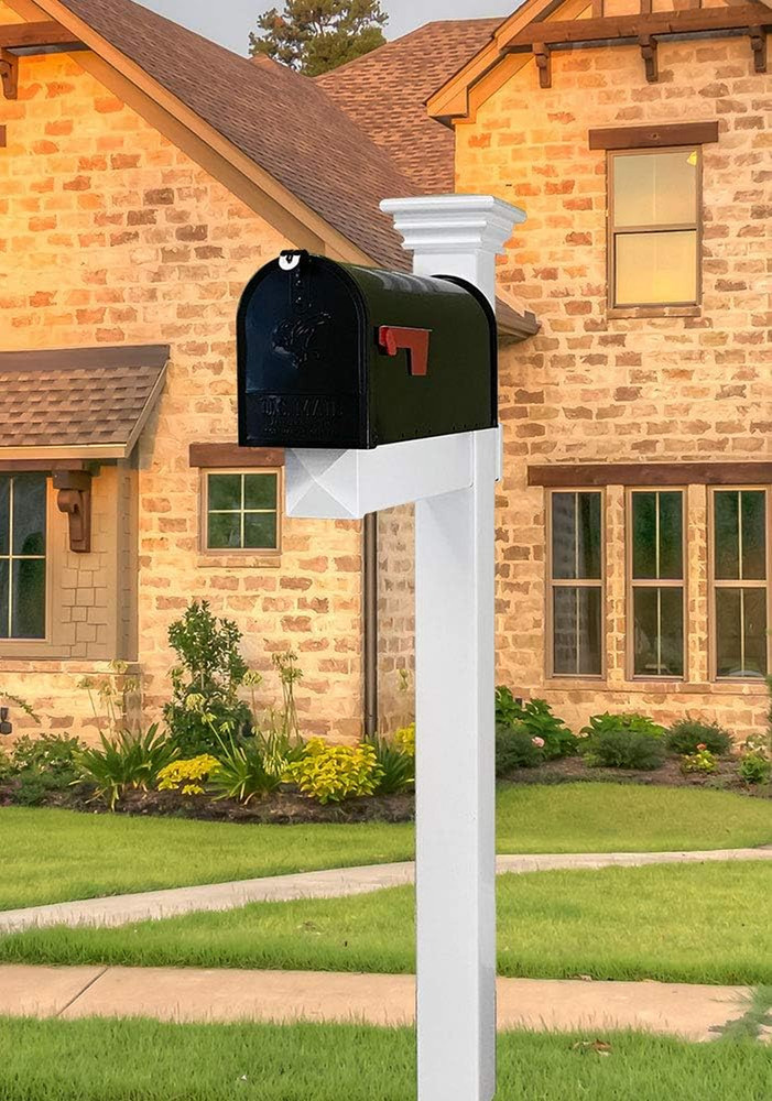 the Buchanan Vinyl/Pvc Mailbox Post (Includes Mailbox) Complete