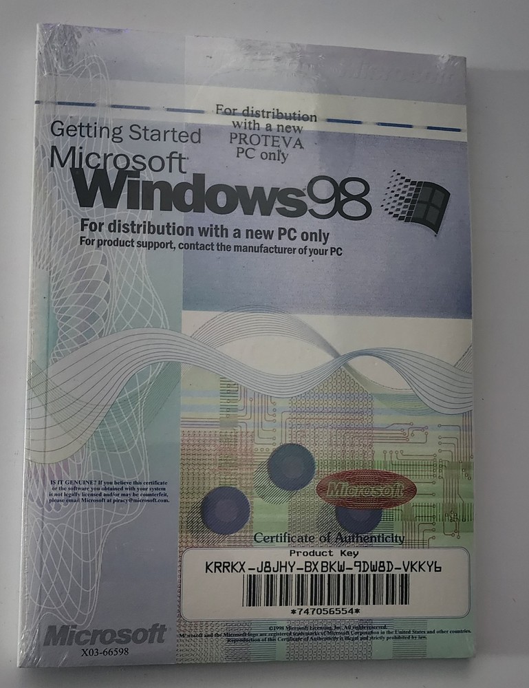 Microsoft Windows 98 First Version Sealed!