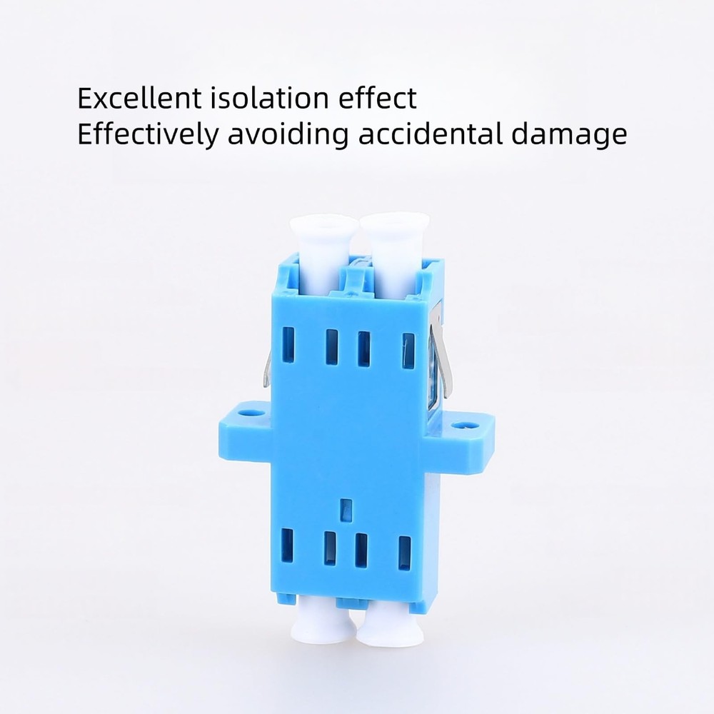 18 PCS LC Fiber Optic Coupler Adapter Duplex Singlemode Connector Patch Cable