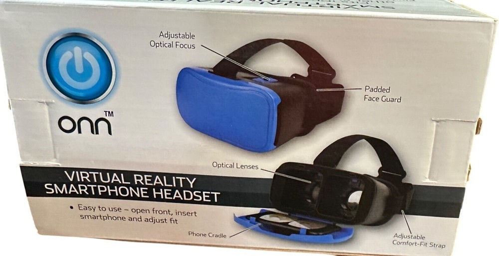 ONN Brand Blue Virtual Reality Smartphone Headset (NEW-BOXED)