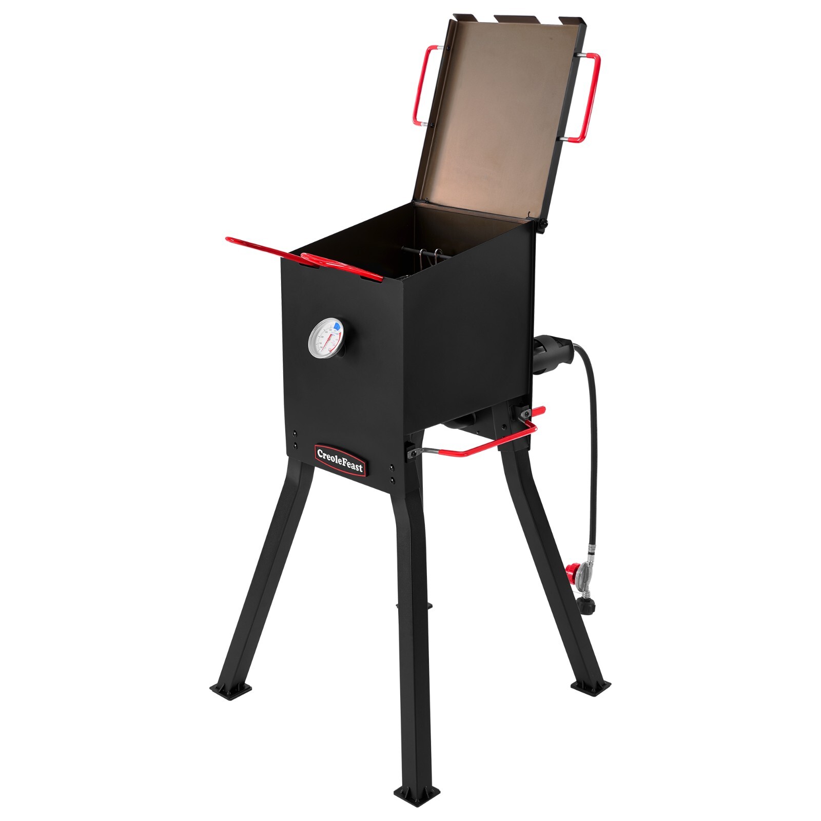 Creole Feast DF02B Outdoor Propane Deep Fryer, 17 Qt. 54,000 BTU Output, Black