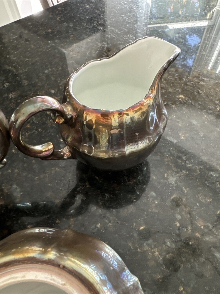 WMF Silver plate On Porcelain Tea Set