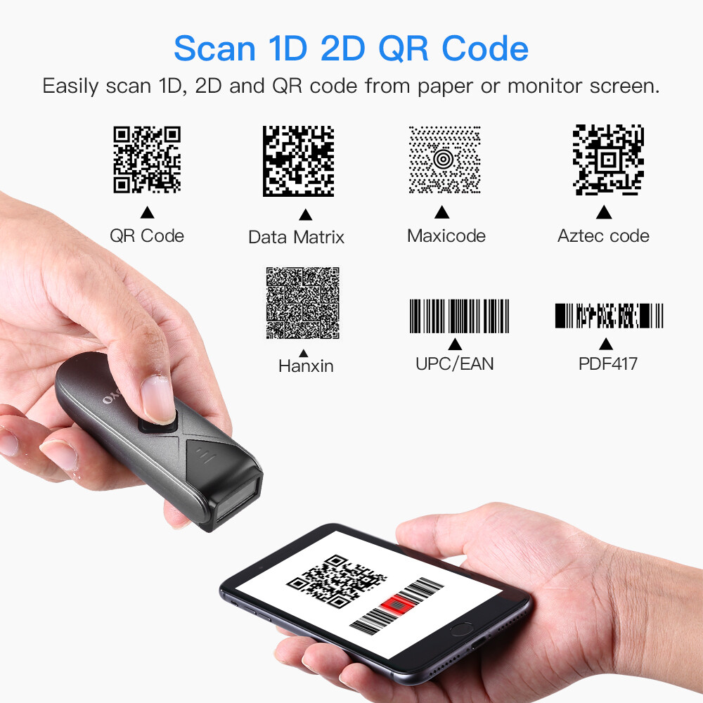 EYOYO Wireless 2D QR Code Barcode Scanner Bluetooth Book UPC EAN Code PC Scanner