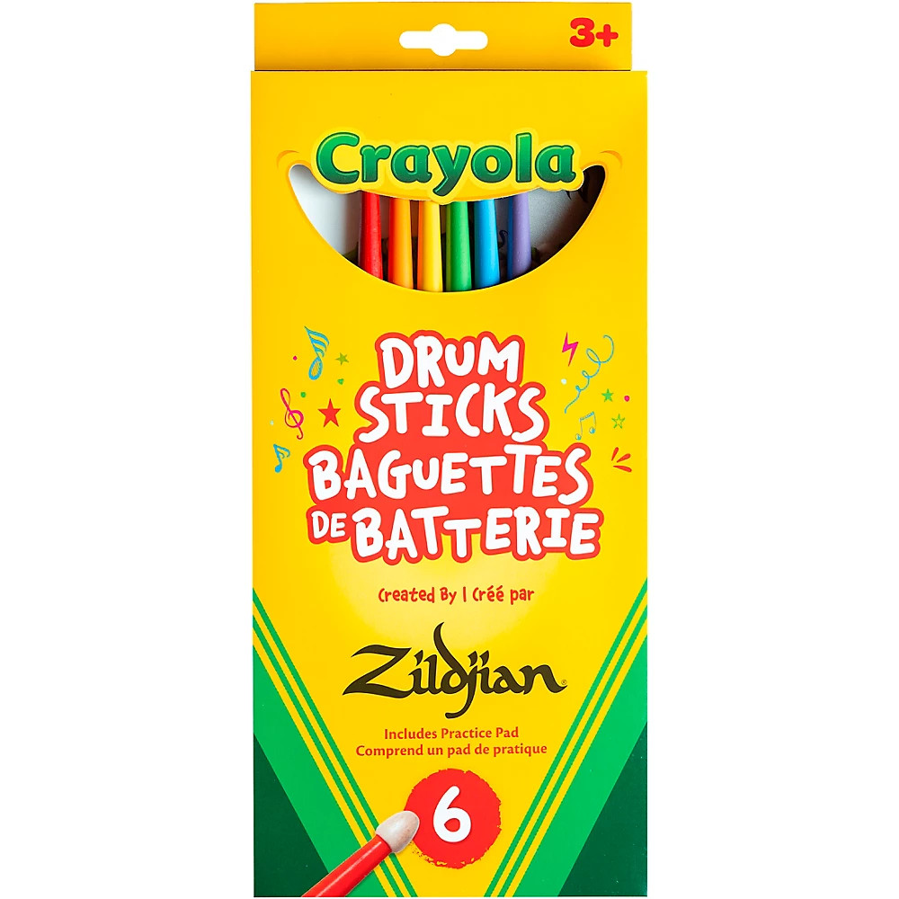 Zildjian Crayola Kidstick Pack with Practice Pad