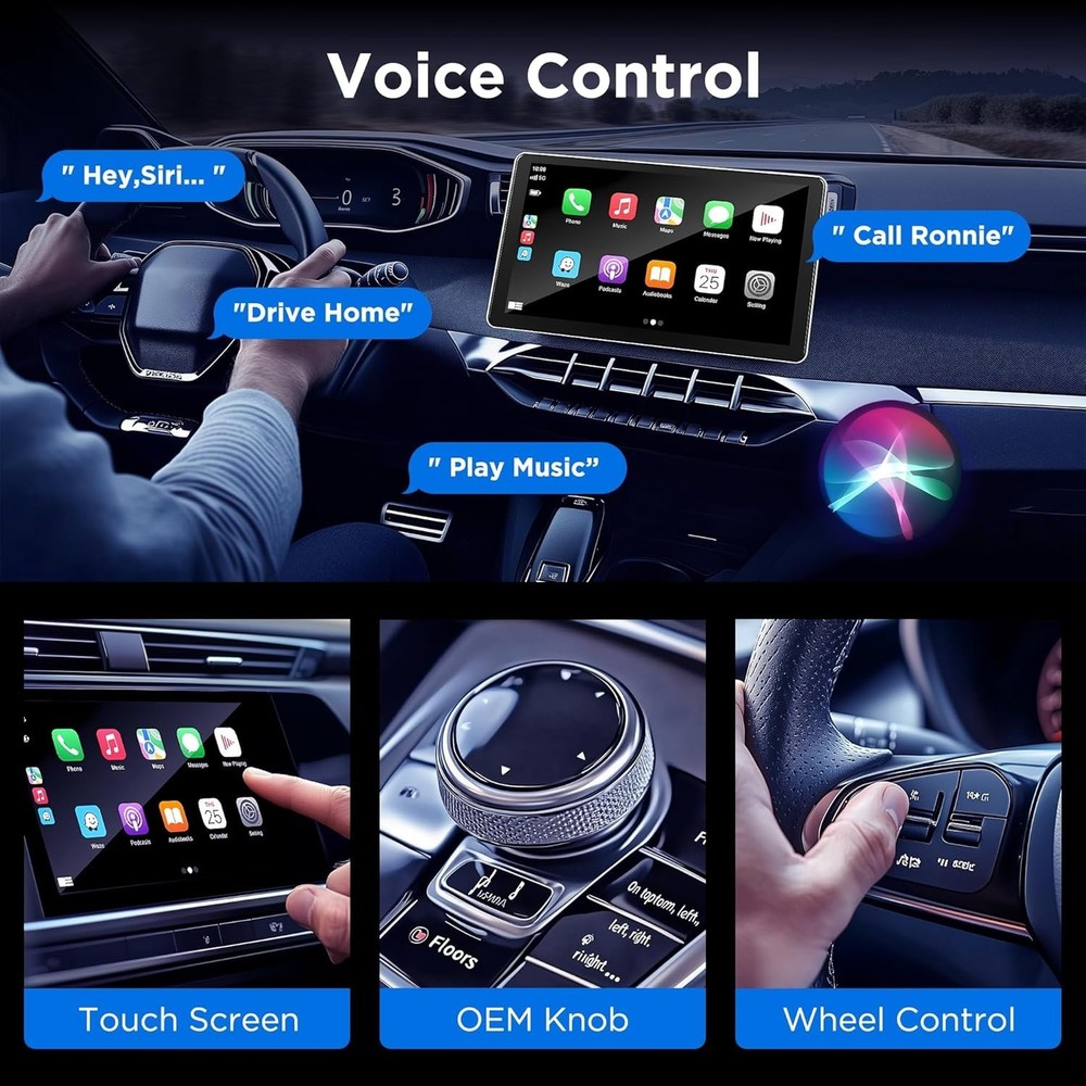 Wireless CarPlay Adapter Upgraded, Plug and Play, No Latency, Bluetooth & Wifi.