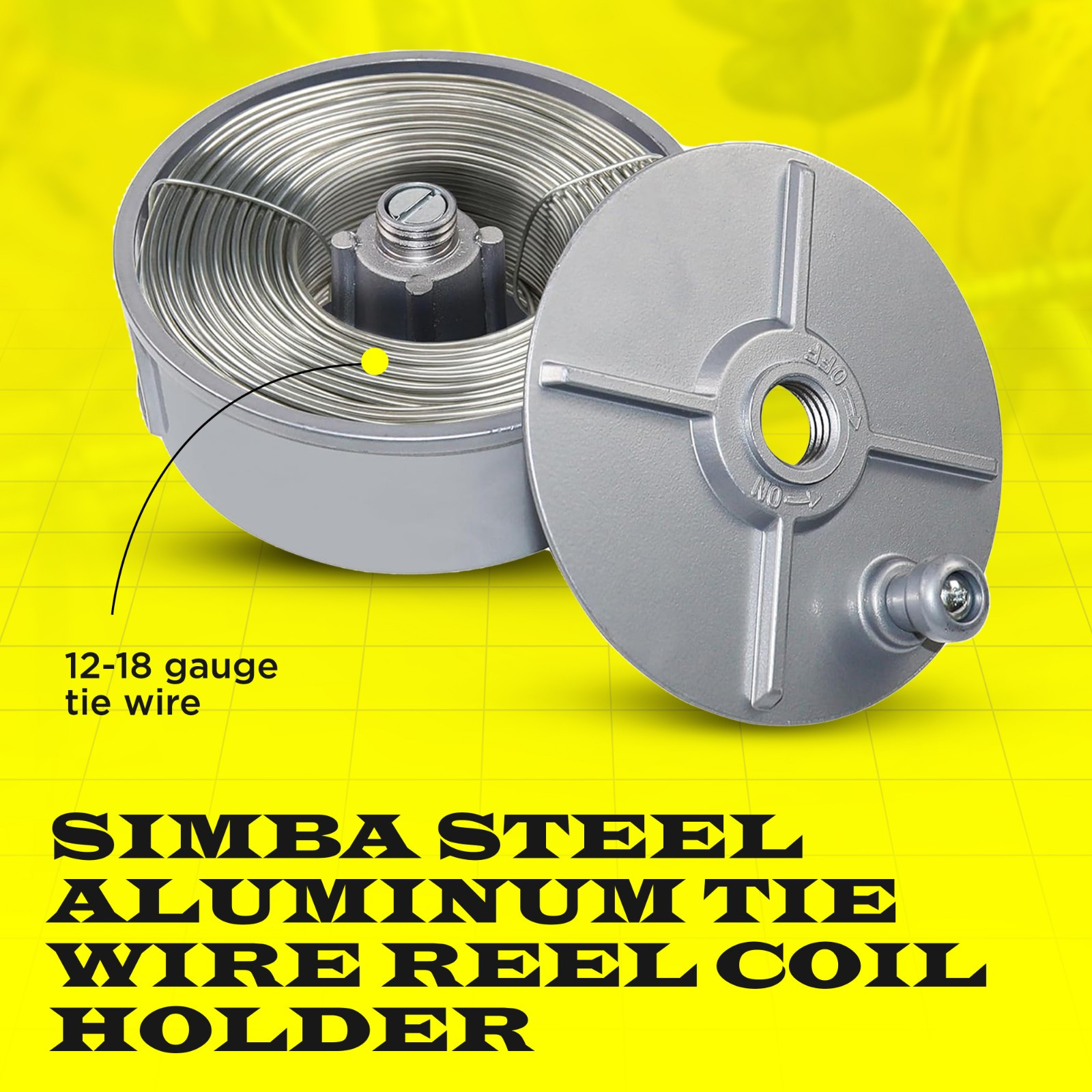 6" Aluminum Tie Wire Reel Coil Uncoil Cord Holder Lightweight High Quality!