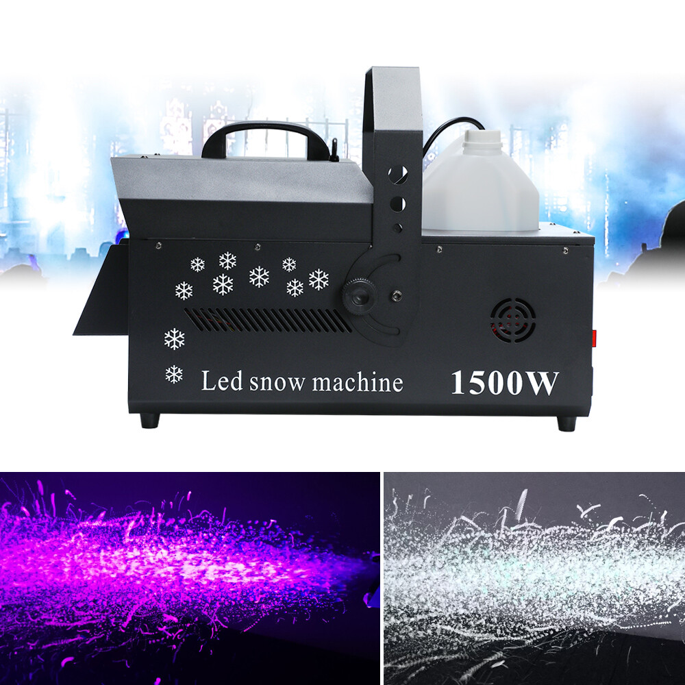 Snow Making Machine Snowflake Machine Stage Flake Effect Snow Maker+Remote 1500W