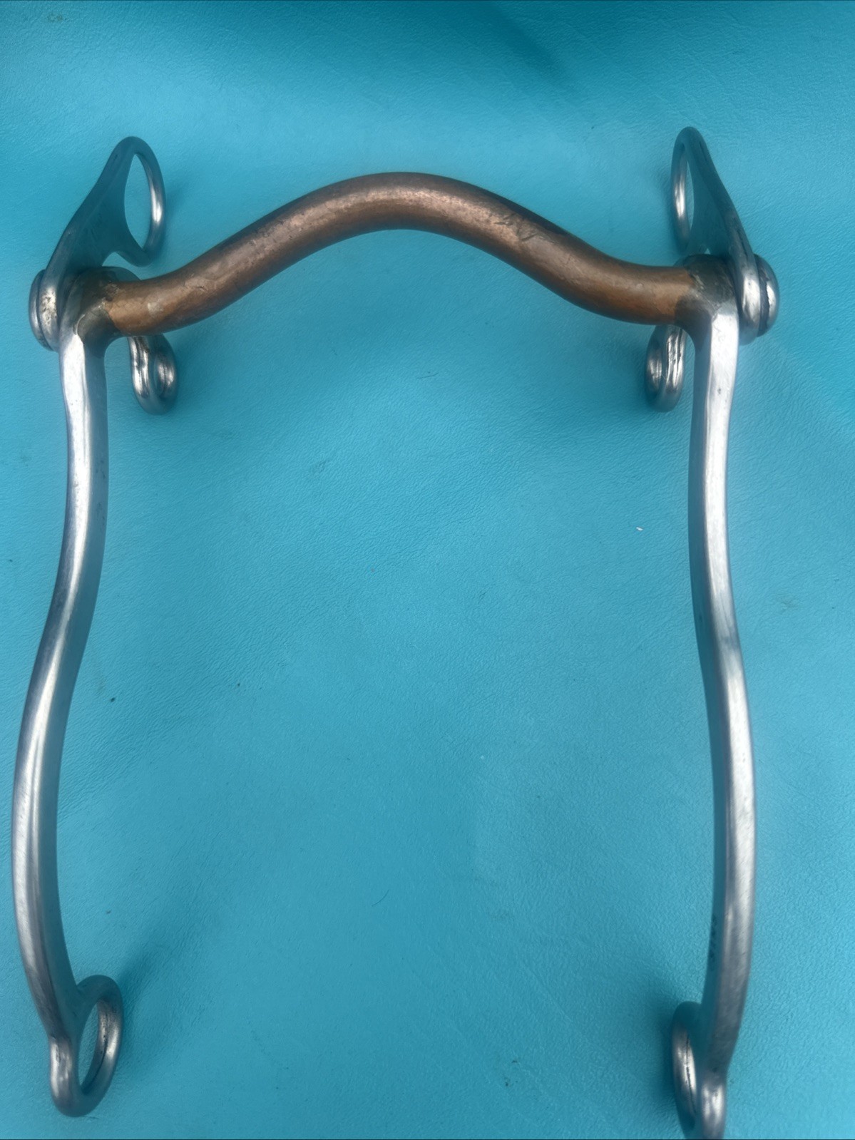 ED SIMS Maker Mark 5” Copper Mouth- Swinging Curb Bit SS Shanks Rare!