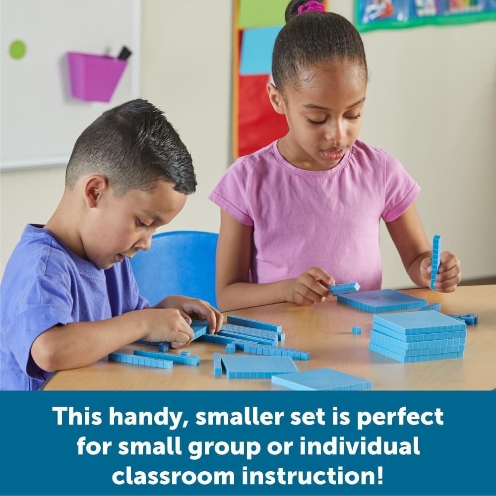 Base Ten Blocks Smart Pack - 121 Pieces, Ages 6+, Grades 1+, Math First Grade...