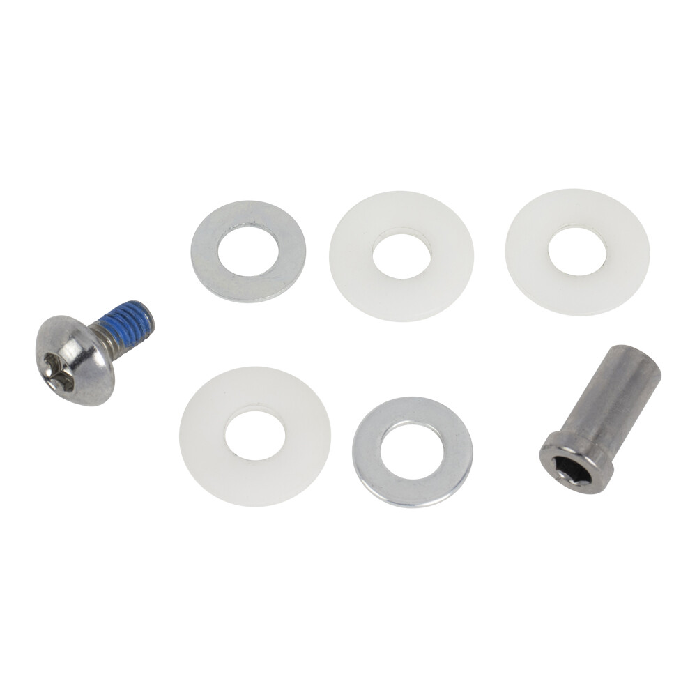 Bicycle Dual Spring Fork Dropout Bolt/Nut 2/Washer Set Chrome Rear