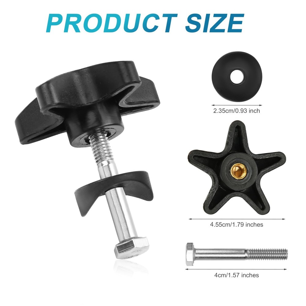 2 Sets Rollator Walker Replacement Knobs, Comfortable Replacement Arm Adjustm...