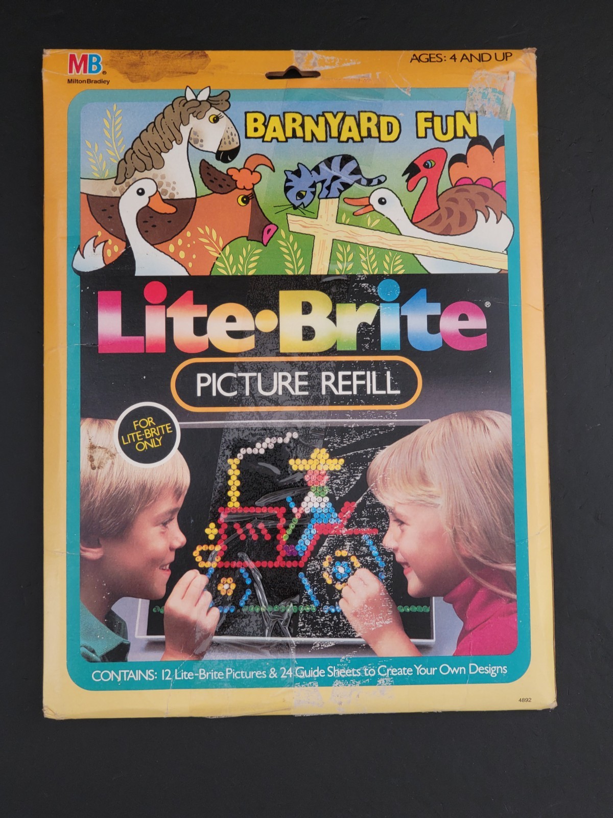 Vintage 1988 LITE BRITE Barnyard Fun COMPLETE Refill Pack Animals Classic