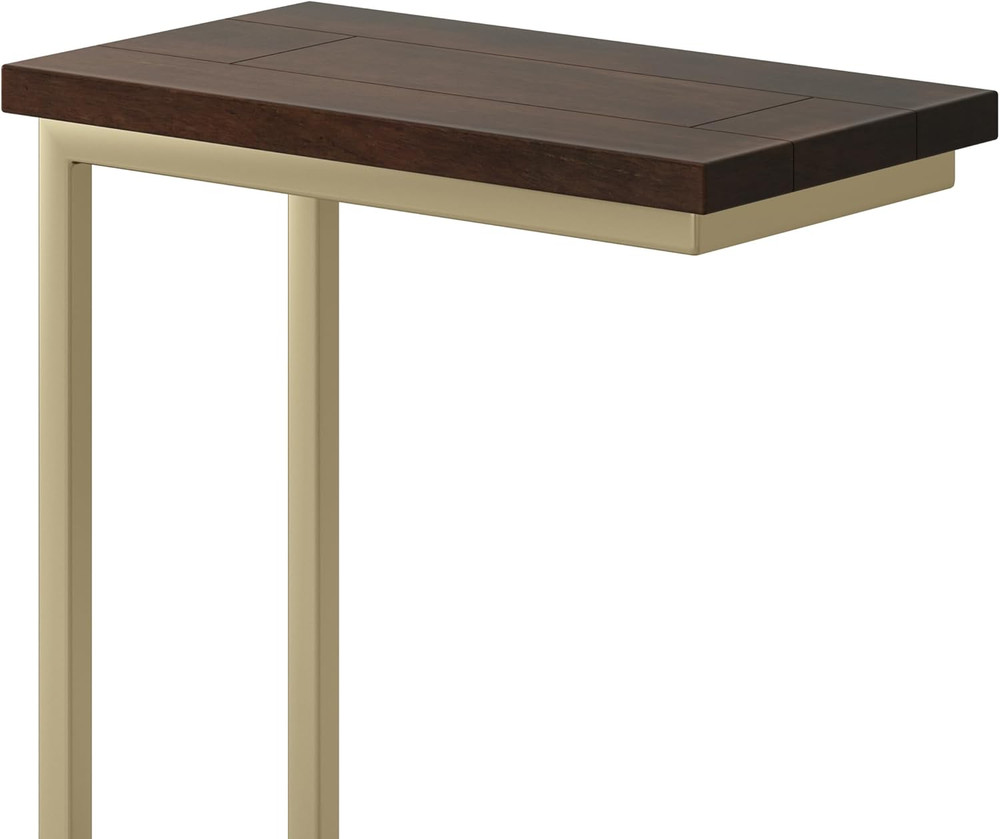 Skyler 18" C-Side Table - Solid Mango Wood & Metal, Industrial Accent Table