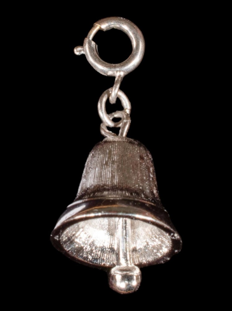 Sterling Silver Bell Clapper Pendant Charm