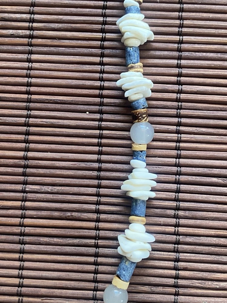 Handcrafted Celtic trinity kells cat pendant necklace, white blue gray