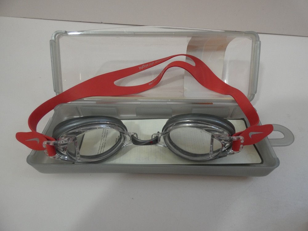 Nike Training Chrome Red Swimming Goggles Adjustable 2007