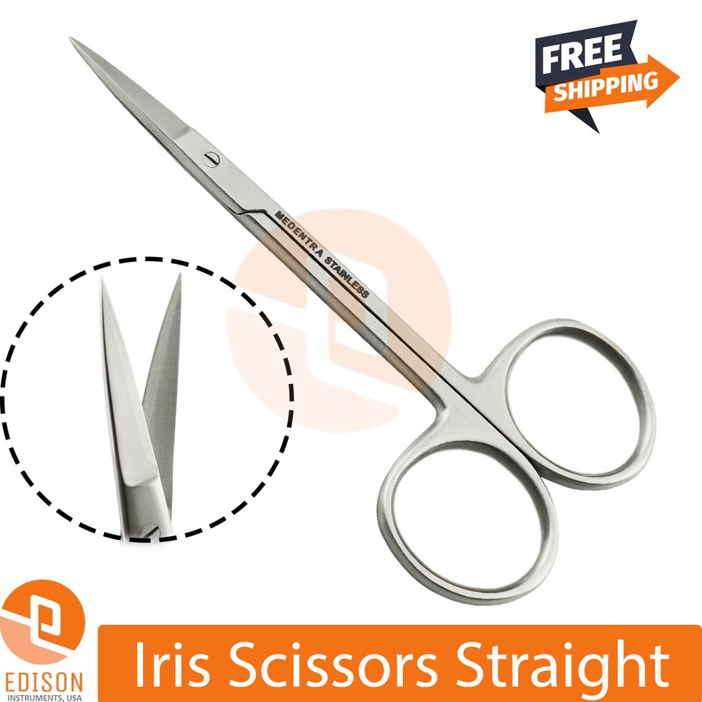 3Pcs Iris Scissors Straight 11.5cm Delicate Tissue Dissect Surgical Instruments