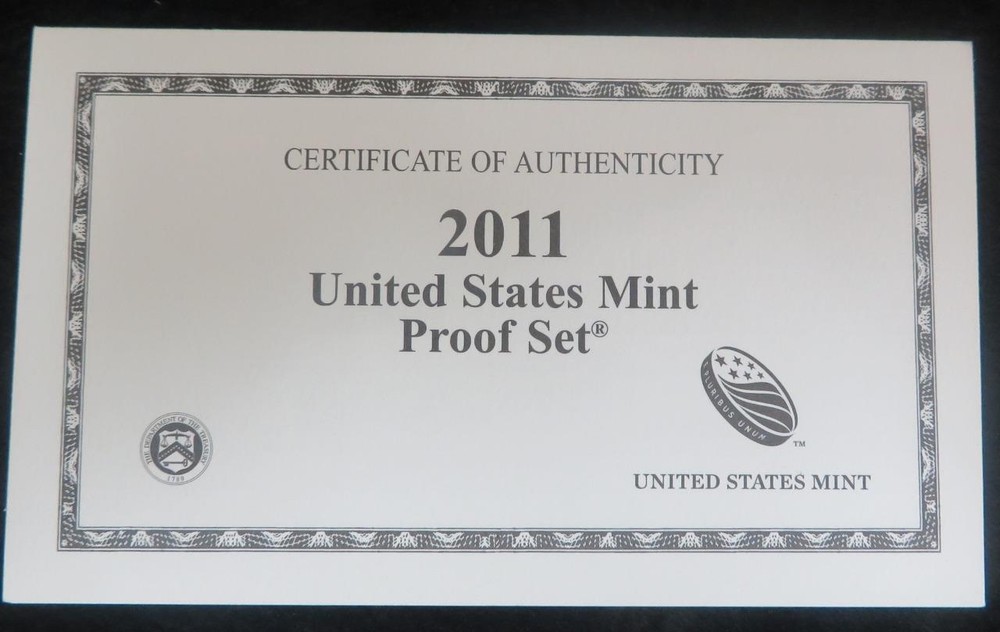 2011 Proof Set *14 Coins with Box and COA
