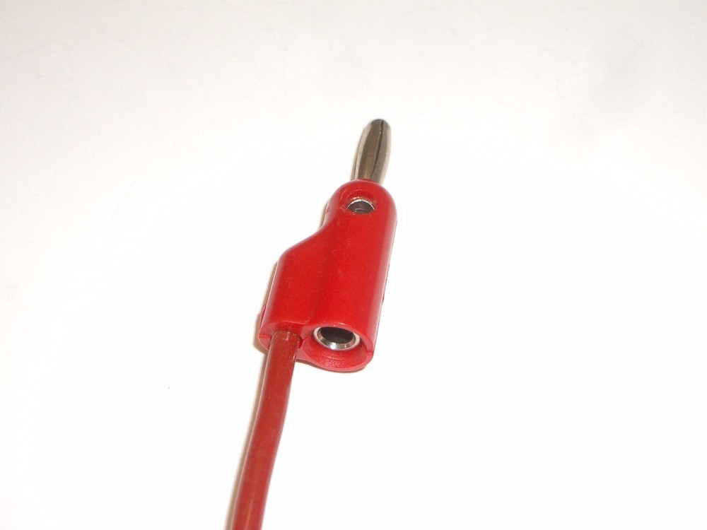 CAROL B-12-2 12" RED STACKABLE BANANA PLUG TEST LEAD WIRE PATCH CORD CABLE