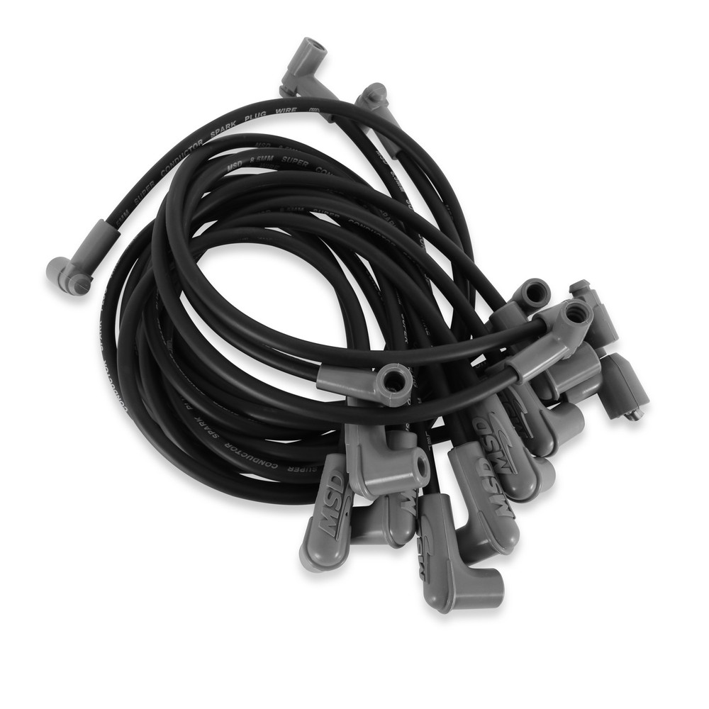 MSD 35603 Super Conductor Spark Plug Wire Set, Black