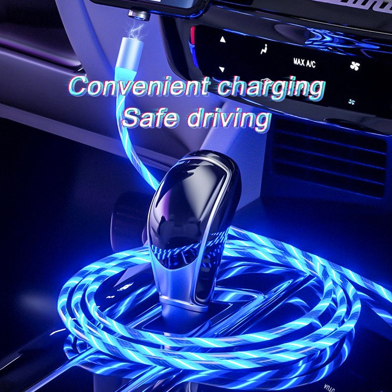Magnetic Charging Cable Streamer Fast Charging Cable Lighting Micro USB Cable LE