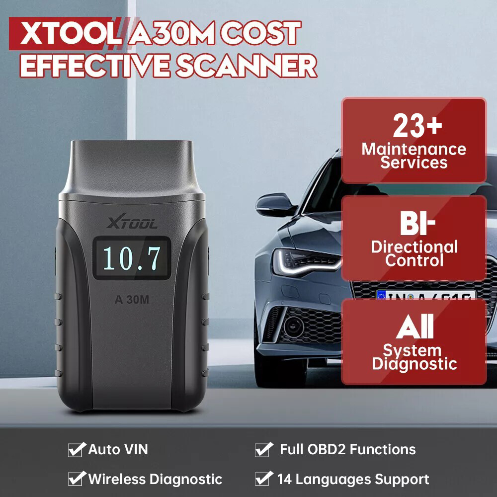 USED XTOOL A30M Bluetooth OBD2 Diagnostic Scanner Bi-Directional Code Reader